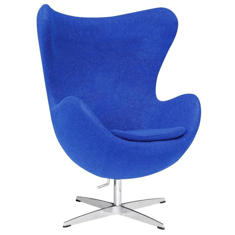 Blue Fabric Inner Egg Chair FMI1129 by Fine Mod Imports