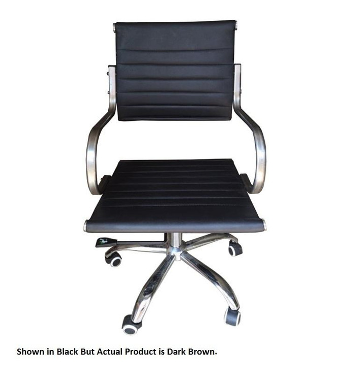 Dark Brown Flees High Back Office Chair FMI10210 by Fine Mod Imports