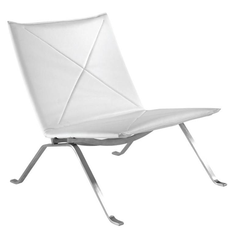 White Pika 22 Lounge Chair FMI10042 by Fine Mod Imports