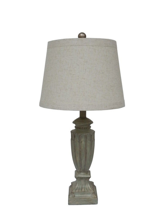 6171 Fangio 26 Inch Resin Table Lamp With Antique Green Finish