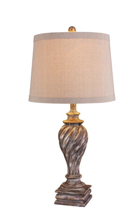 6164 Fangio 28 Inch Resin Table Lamp With Antique White Finish