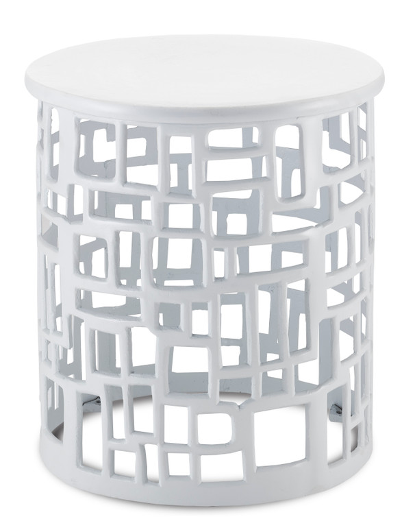Currey Wasi White Accent Table 4000-0116
