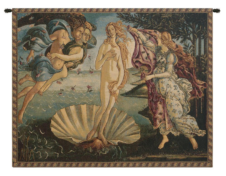 Nascita Di Venere By Sandro Botticelli Italian Tapestry WW-7833-10905
