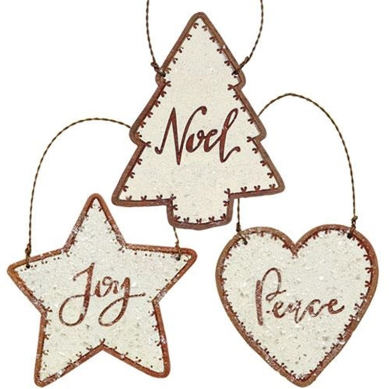 3/Set Peace Ornaments G106726 By CWI Gifts