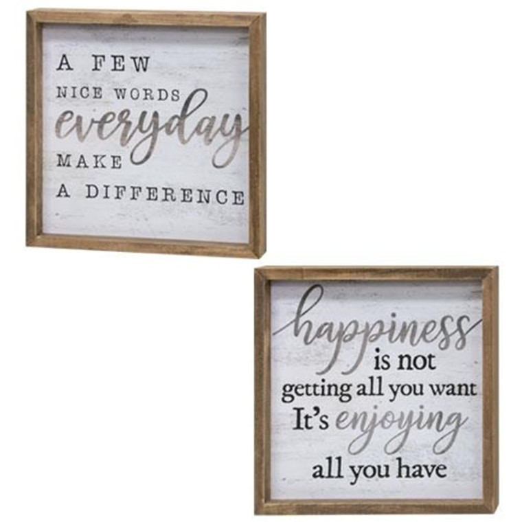*Enjoy Everyday Frame 2 Asstd. (Pack Of 2) G35229 By CWI Gifts