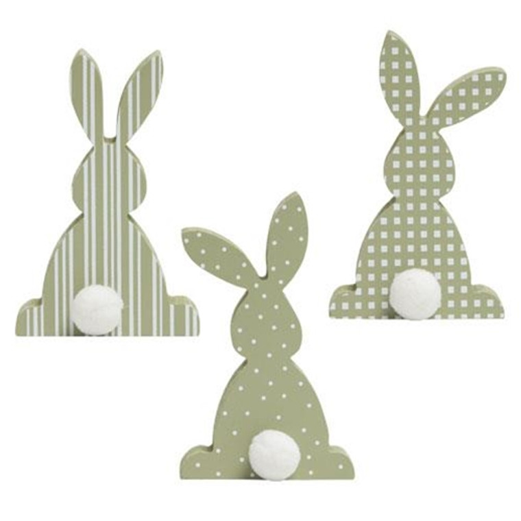 Spring Green Chunky Bunny 3 Asstd. (Pack Of 3) G35290 By CWI Gifts