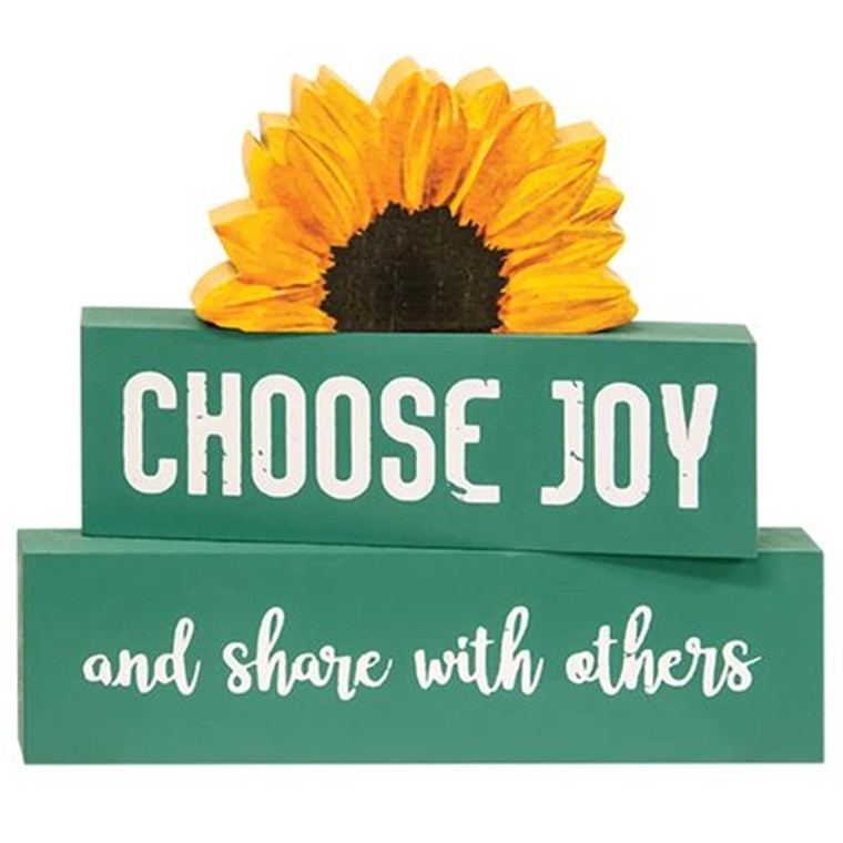 3/Set Choose Joy Sunflower Stackers G35381 By CWI Gifts