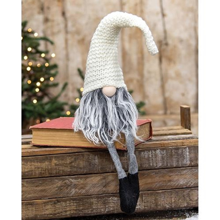 *Dangle Leg Plush Gray Santa Gnome GADC2720 By CWI Gifts