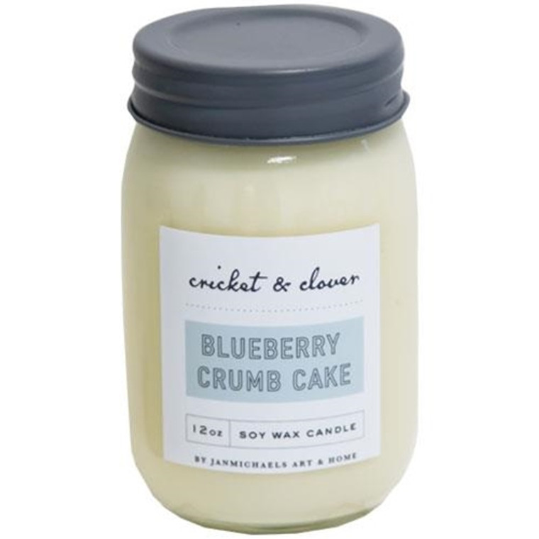 Blueberry Crumb Cake Jar Candle 12 Oz GMASBCC By CWI Gifts
