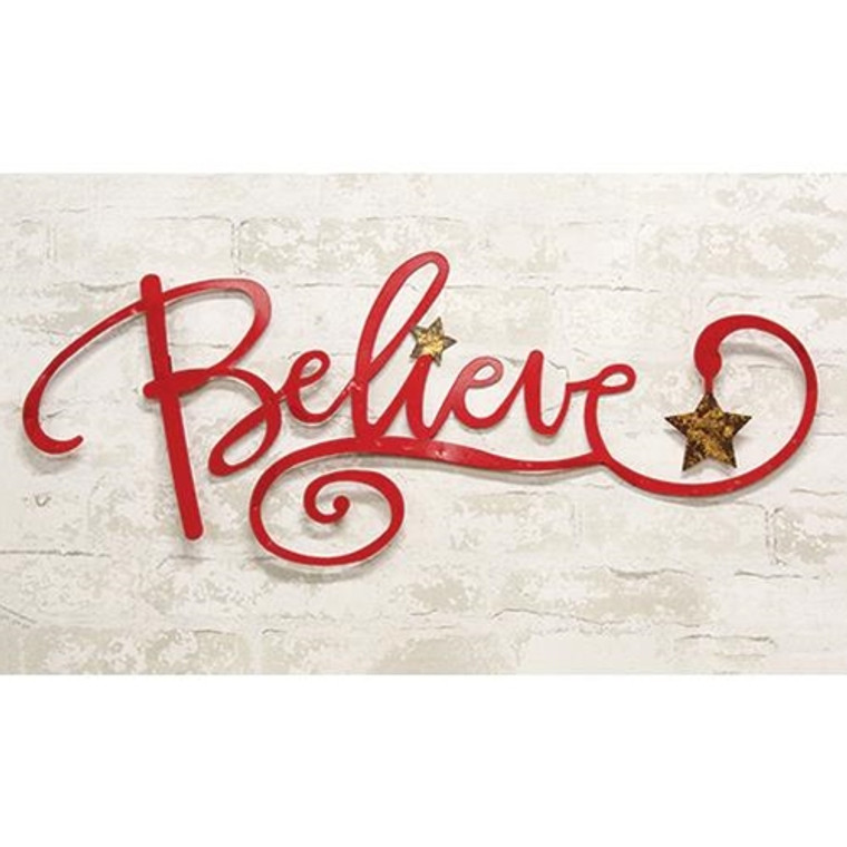 *Believe Wall Sign 29" GXX9017 By CWI Gifts