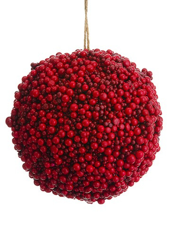 6.5" Berry Ball Ornament Red (Pack Of 6) XN0601-RE By Silk Flower