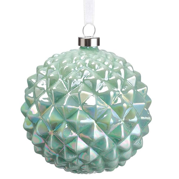 4" Glass Ball Ornament Seafoam (Pack Of 4) XGN227-SF By Silk Flower