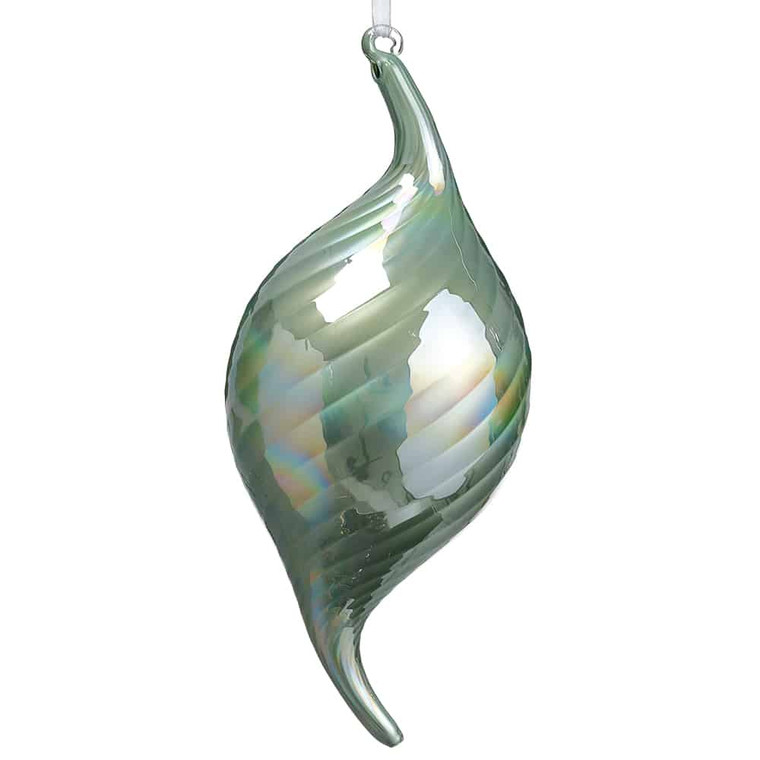 10.5" Glass Finial Ornament Seafoam (Pack Of 4) XGN672-SF By Silk Flower