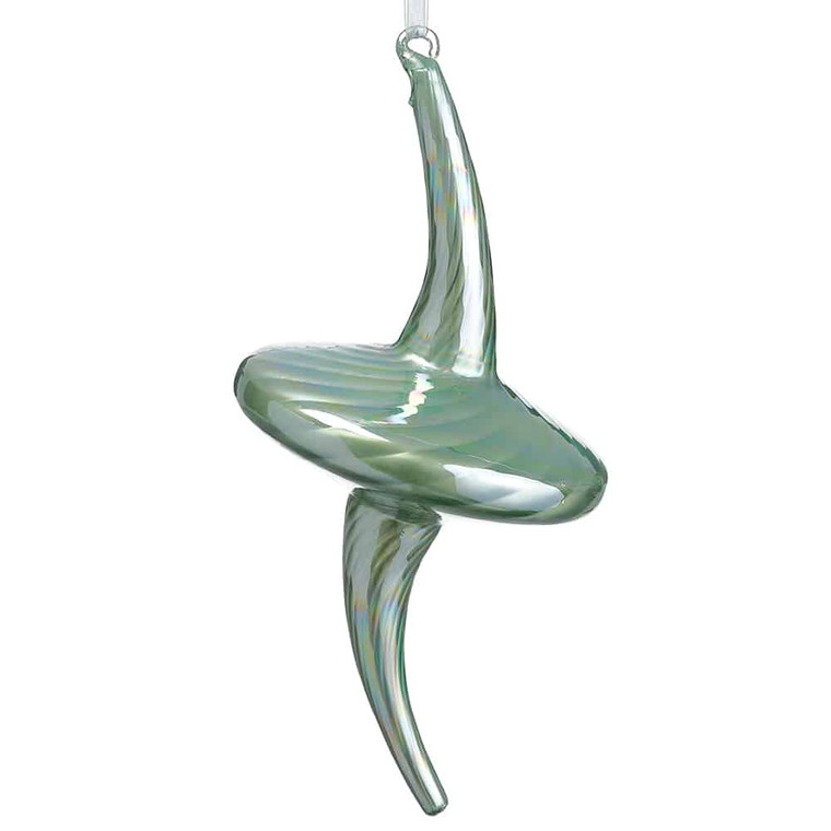 10.5" Glass Finial Ornament Seafoam (Pack Of 3) XGN159-SF By Silk Flower