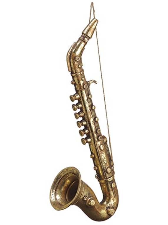 17" Saxophone Ornament Antique Gold (Pack Of 6) XN6017-GO/AT By Silk Flower