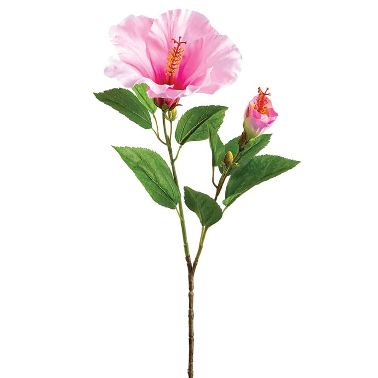 26" Hibiscus Spray Pink (Pack Of 12) FSH754-PK By Silk Flower