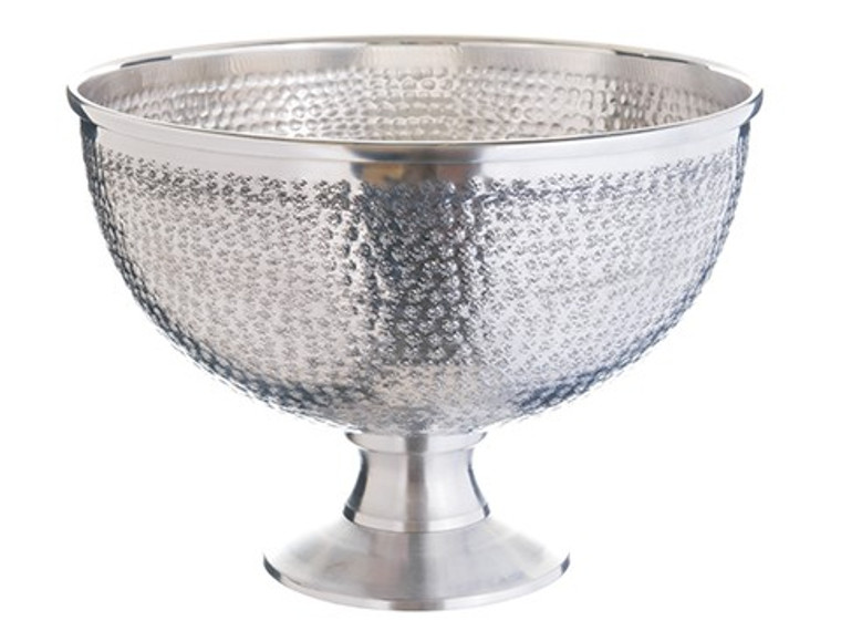 10.75"H X 15"D Aluminum Footed Bowl Silver ACT655-SI By Silk Flower