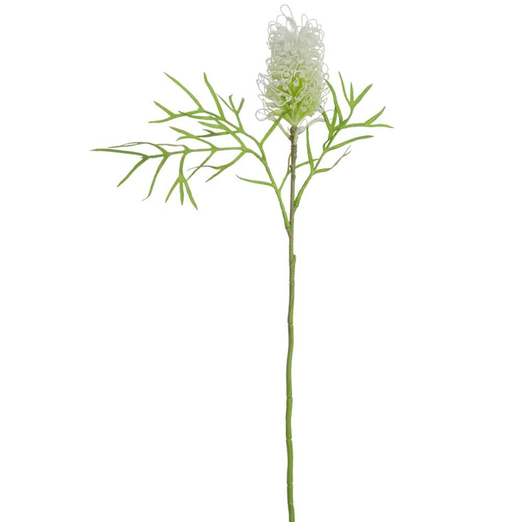 30" Grevillea Banksii Spray White Green (Pack Of 12) FSB335-WH/GR By Silk Flower