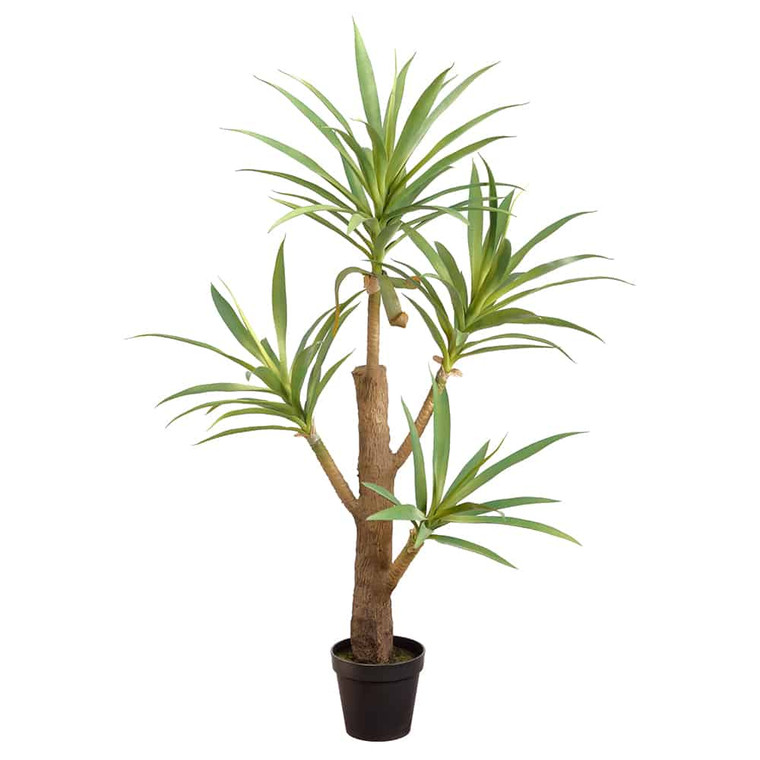 60" Yucca Tree In Plastic Nursery Pot Green LPY113-GR By Silk Flower