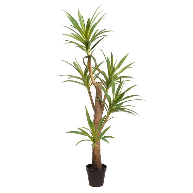 78" Yucca Tree In Plastic Nursery Pot Green LPY114-GR By Silk Flower