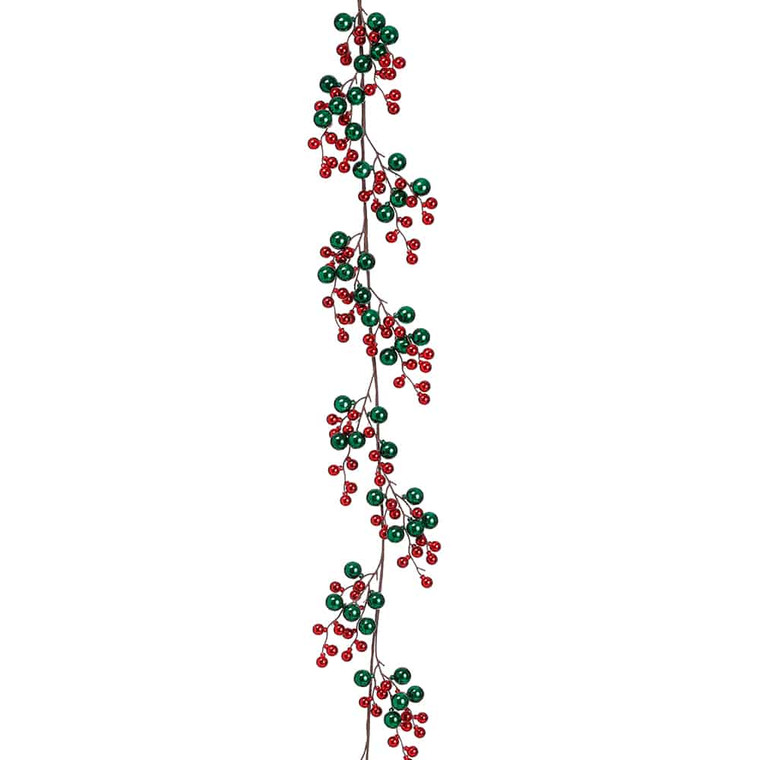 6' Plastic Ball Garland Red Green (Pack Of 4) XAG033-RE/GR By Silk Flower