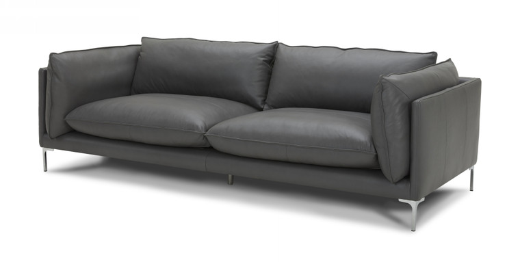 VIG Divani Casa Harvest - Modern Grey Full Leather Sofa VGKKKF2627-L2925-SOFA
