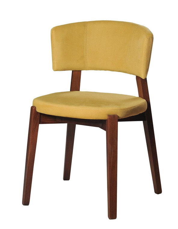 VIG Modrest Legacy - Modern Yellow Fabric Dining Chair (Set Of 2) VGTSWESTON-YEL-DC