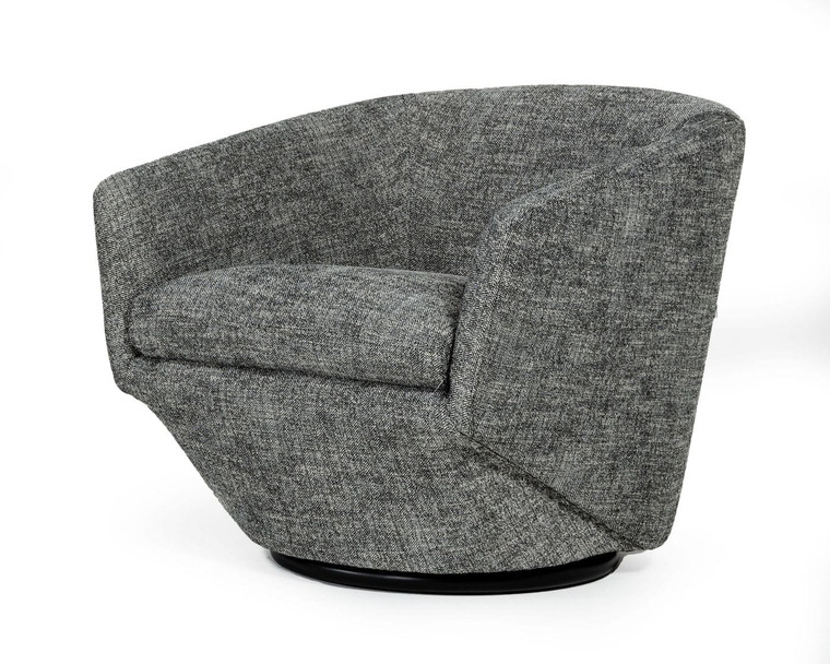 VIG Divani Casa Tyson - Modern Dark Grey Fabric Accent Chair VGKKKFA1032-DKGRY-3