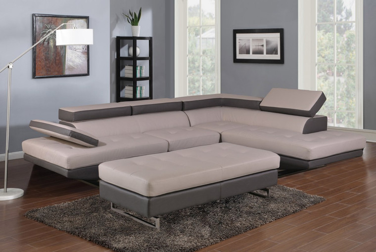 Homeroots 124" X 94" X 36" Twoto Tone Sectional Raf 366196