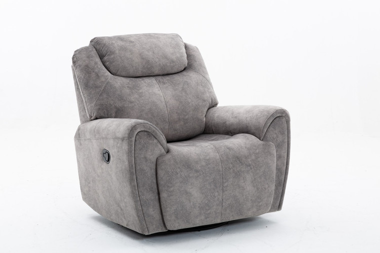 Homeroots 41" Gray Reclining Chair 366338