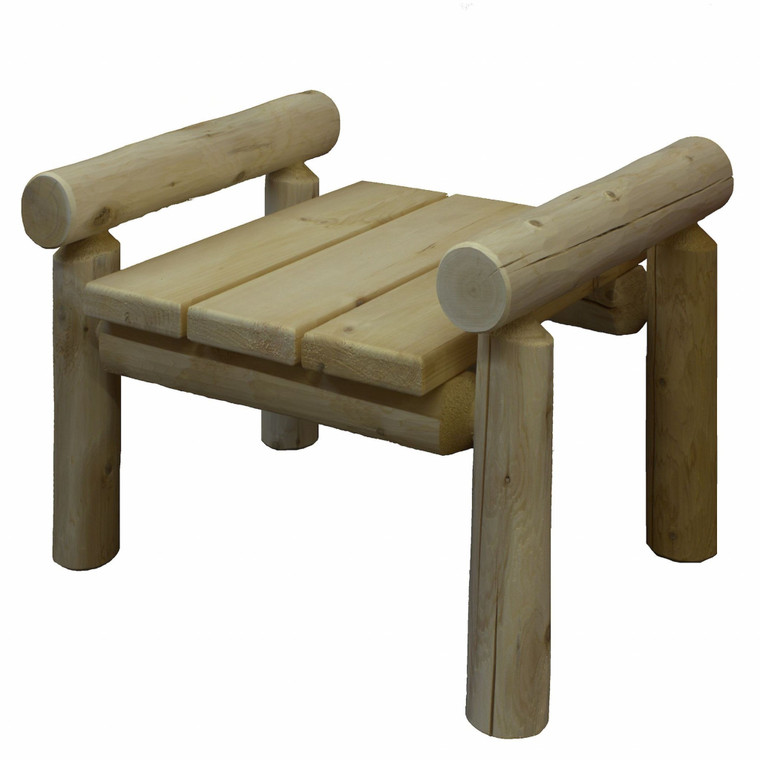 Homeroots 28" X 20" X 18" Natural Wood Ottoman 370289