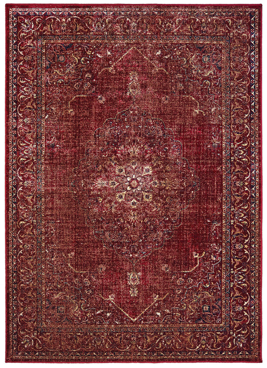 Homeroots 31" X 236" Red Viscose Runner Rug 370970