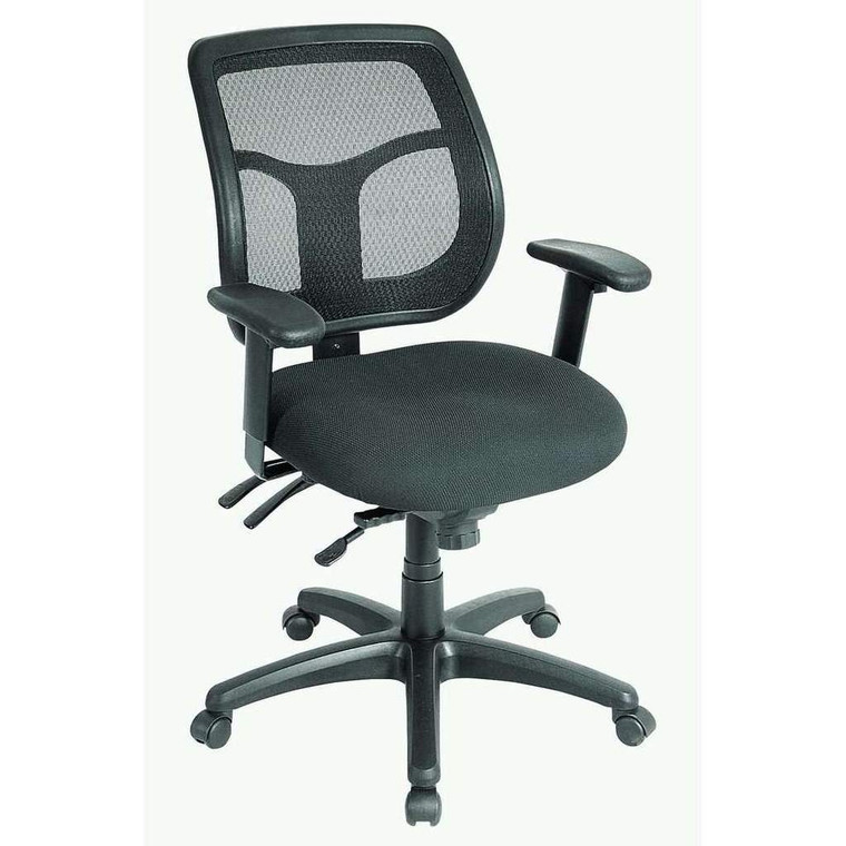 Homeroots 26" X 20" X 36" Black Mesh Fabric Chair 372412