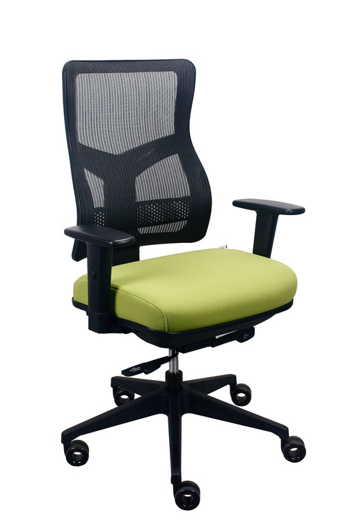 Homeroots 26.5" X 23" X 36.69" Green Mesh/Fabric Chair 372446