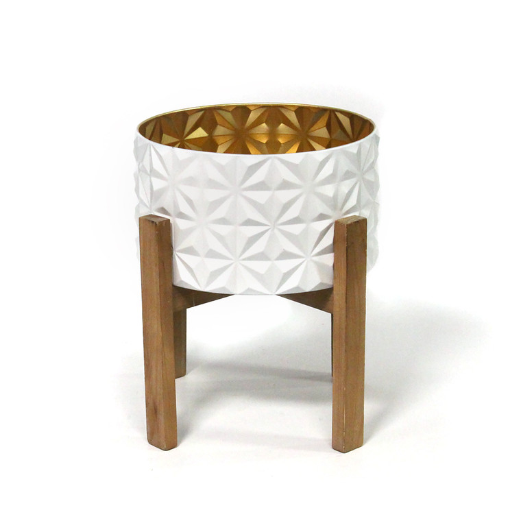 Homeroots Boho - Chic Planter And Stand 373275