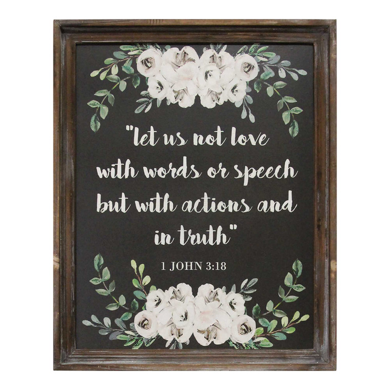 Homeroots Love With Actions Wood Wall Decor 373336