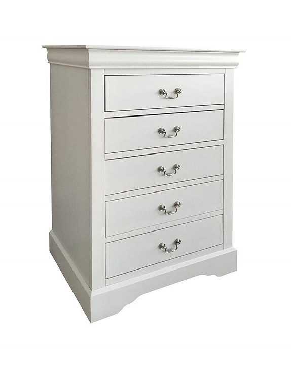 Homeroots 32" X 18" X 48" White Metal Chest 374194