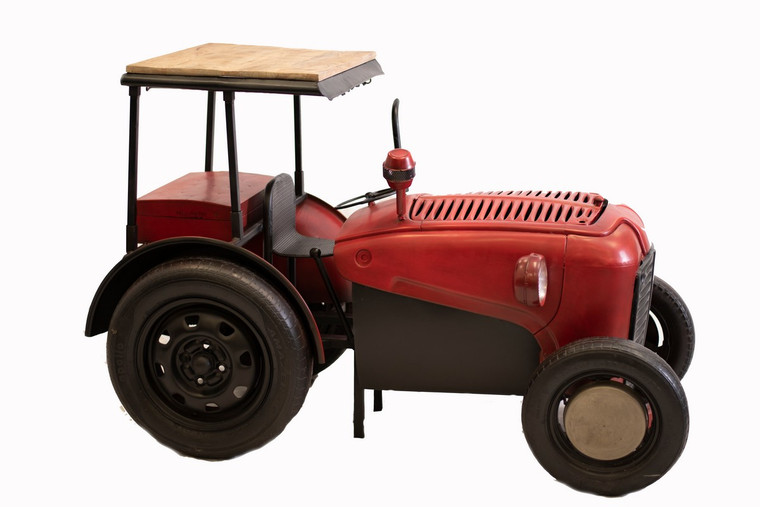 Homeroots 32" X 61" X 40.5" Red Tractor Bar 374336