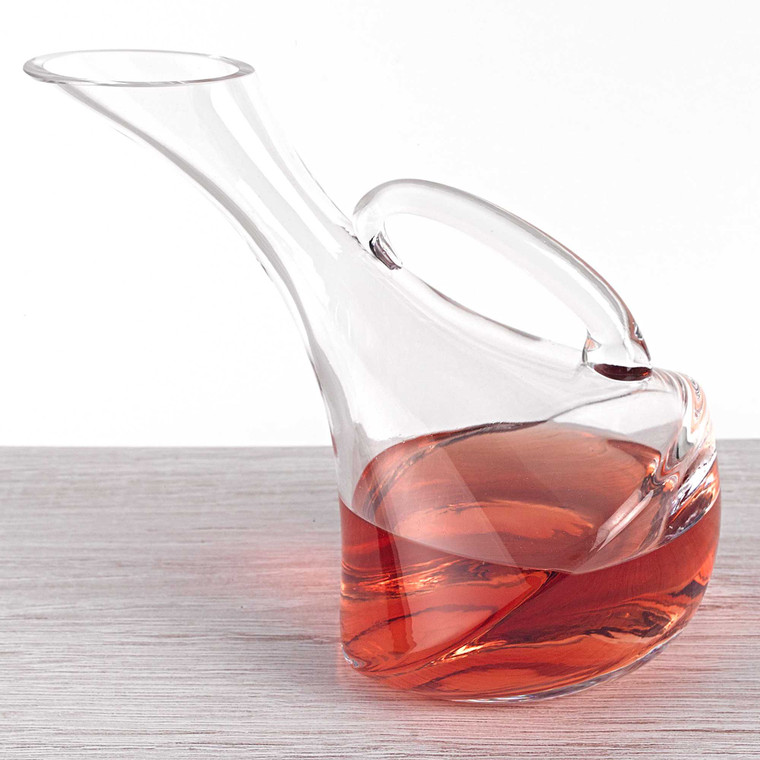Homeroots Mouth Blown Glass Wine Carafe - 32 Oz. 375895