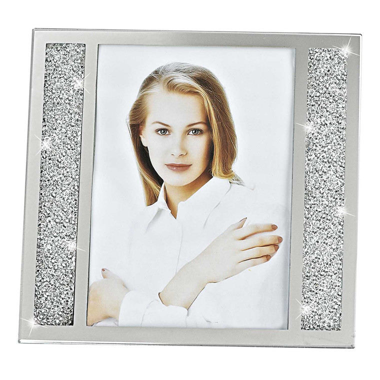 Homeroots 8 X 10 Silver Crystalized Picture Frame 375910