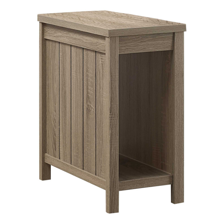 Homeroots Rectangular Dark Taupe Smooth Laminated Wood Accent Table 376493