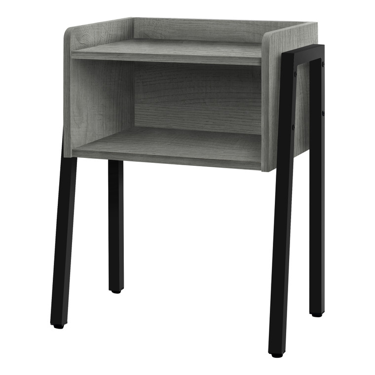 Homeroots 23" Rectangular Grey And Black Metal Accent Table 376517