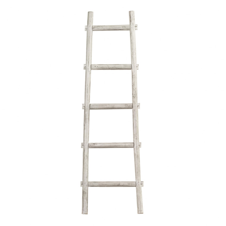 Homeroots 5 Step White Decorative Ladder Shelve 379916