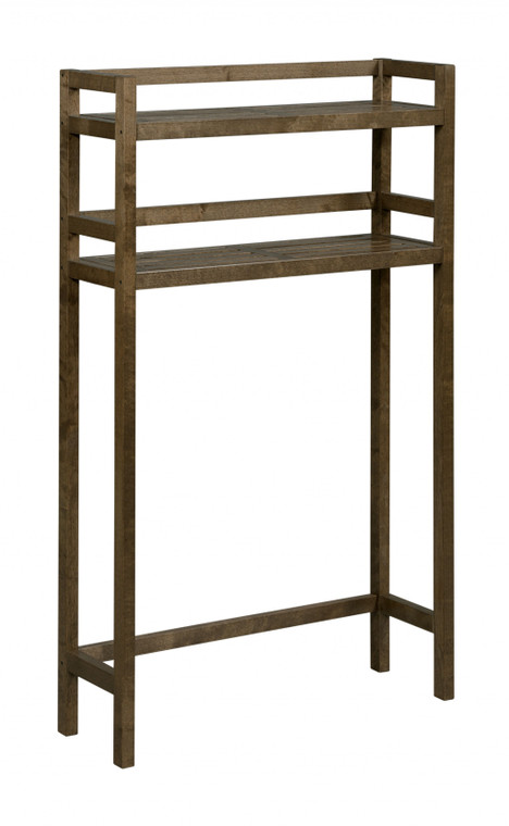 Homeroots 48" Bathroom Extra Storage With 2 Shelves In Antique Chestnut 380013