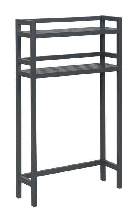 Homeroots 48" Bathroom Extra Storage With 2 Shelves In Graphite 380016