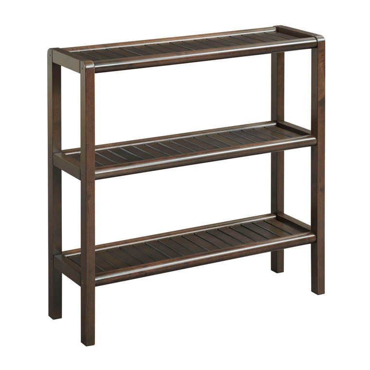 Homeroots 29" Bookcase With 3 Shelves In Espresso 380025