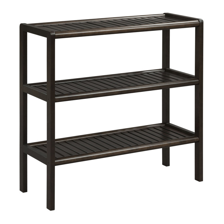 Homeroots 30" Bookcase With 3 Shelves In Espresso 380027