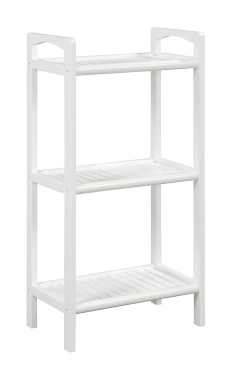 Homeroots 46" Bookcase With 3 Shelves In White 380038