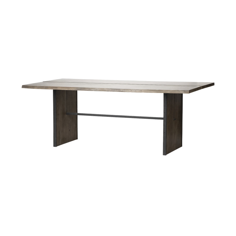 Homeroots 84X38 Brown Solid Wood Top And Base Dining Table 380468