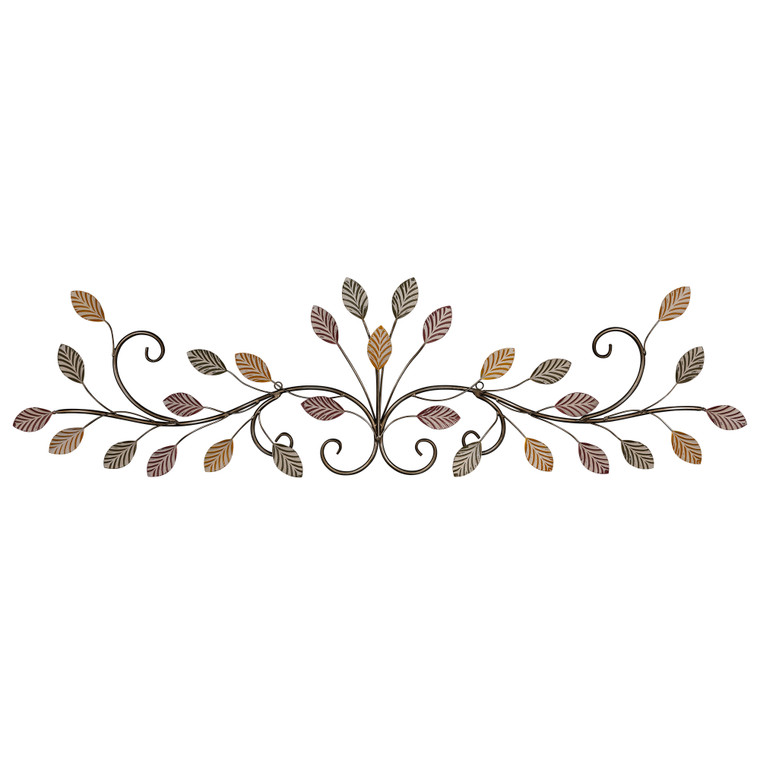 Homeroots Stratton Home Decor Multi Color Flowing Leaves Over The Door Wall Decor 380847